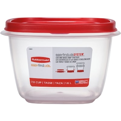 Rubbermaid Vented EasyFindLids Food Storage Container, Racer Red, 1 Pack 1 ea, $9.50/1ea