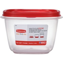 Rubbermaid Contenant de conservation des aliments ventilé EasyFindLids, rouge Racer, 1 paquet 1 ea, 9,50 $/1ch