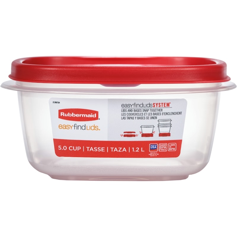 Vented EasyFindLids Food Storage Container, Racer Red, 1 Pack