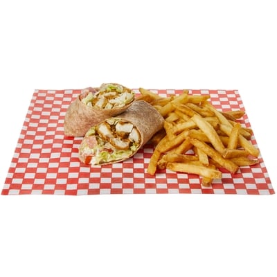 null Roulé au poulet croustillant et quartiers de pomme de terre (Après 11h) 415 g, 1,69 $/100g