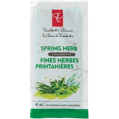 President's Choice Spring Herb Vinagrette Pouch 45 ml, $1.22/100ml