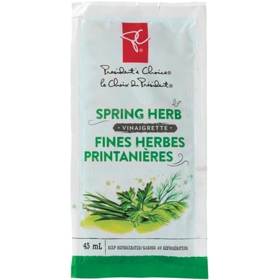 le Choix du Président Vinaigrette Aux Fines Herbes Printanières En Sachet 45 ml, 1,09 $/100ml