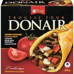 Bonte Ensemble repas style authentique Donair Kit de Bonté Foods 550 g, 1,16 $/100g