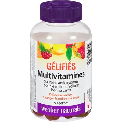 Webber Naturals Multivitamines et minéraux en gélifiés 90 ea, 0,17 $/1ch