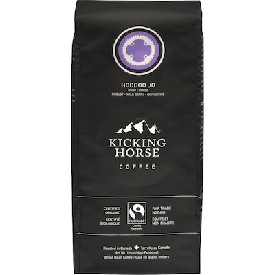 Kicking Horse Organic Fairtrade Medium Roast Whole Bean Coffee, Hoodoo Jo 454 g, $4.07/100g
