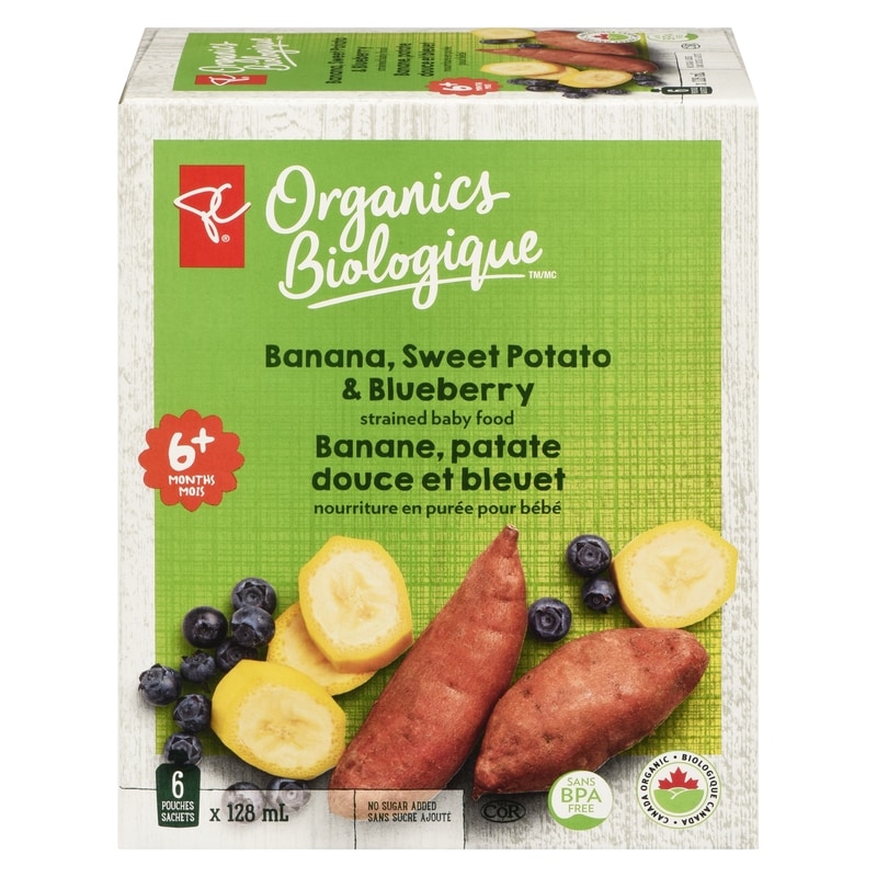 Banana, Sweet Potato Blueberry