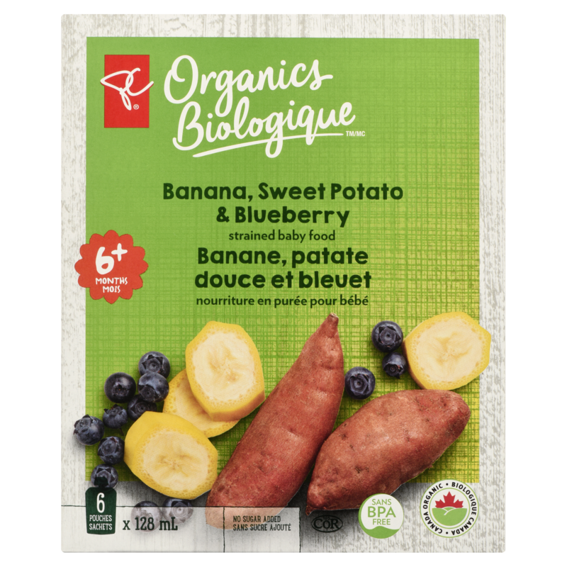 Banana, Sweet Potato Blueberry