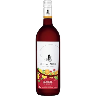 Nicolas Laloux Nicolas Laloux Sangria Rouge (Pièce d’identité requise au moment du ramassage) 1000 ml, 0,80 $/100ml