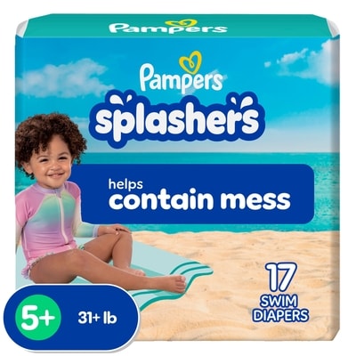 Pampers Splashers Swim Diapers Size 5 17 Count 17 ea, $0.76/1ea