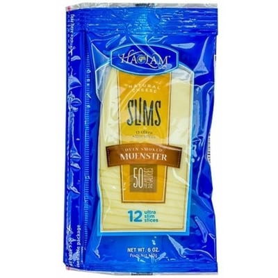 Haolam Slims Muenster Smoke Sliced 170 g, $5.88/100g