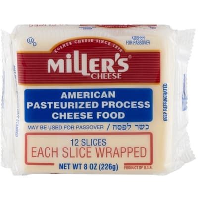 Miller's Dairy Sliced American Cheese 227 g, $7.27/100g