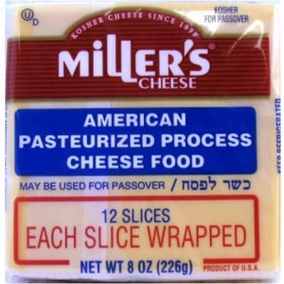 Miller's Dairy Sliced American Cheese 227 g, $4.41/100g