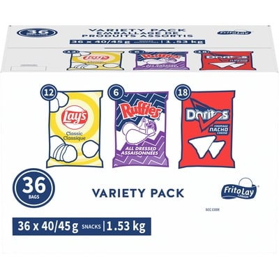 Fritos Lay Variety Pack Doritos 1530 g, $2.27/100g
