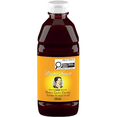 Diana Sauce Sauce Barbecue Miel Et Ail 500 ml, 1,20 $/100ml