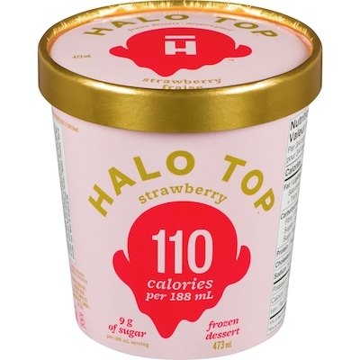 Halo Top Frozen Dessert, Strawberry 473 ml, $1.69/100ml