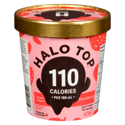 Halo Top Frozen Dessert, Strawberry 473 ml, $1.69/100ml
