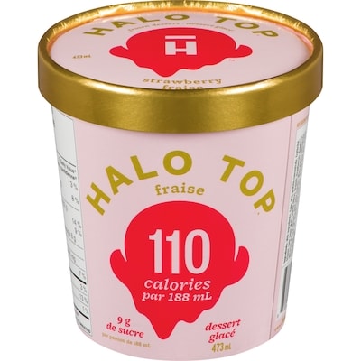 Halo Top Crème glacée, fraise 473 ml, 1,69 $/100ml