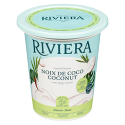 Riviera Yogourt végétalien, noix de coco nature 650 g, 0,97 $/100g