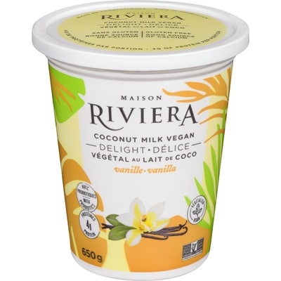 Riviera Vegan Yogurt, Vanilla Coconut 650 g, $0.97/100g