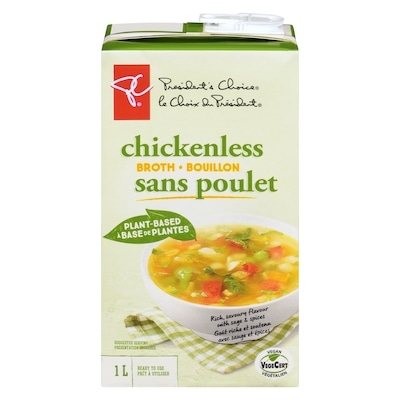 President's Choice Plant Based Chickenless Broth 1 l, $0.28/100ml