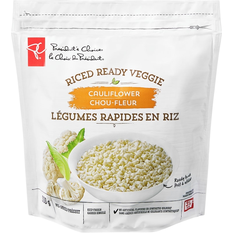 *:.Chou de Richeです。 President's Choice Cauliflower Riced Ready Veggie - 500 g | Zehrs