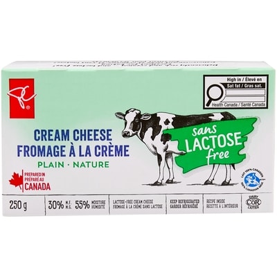 President's Choice Lactose-Free Plain Cream Cheese 250 g, $1.80/100g