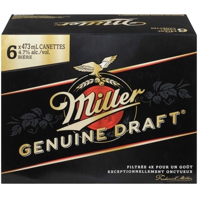 Miller Bière Genuine Draft (Pièce d’identité requise au moment du ramassage) 6x473.0 ml, 0,63 $/100ml