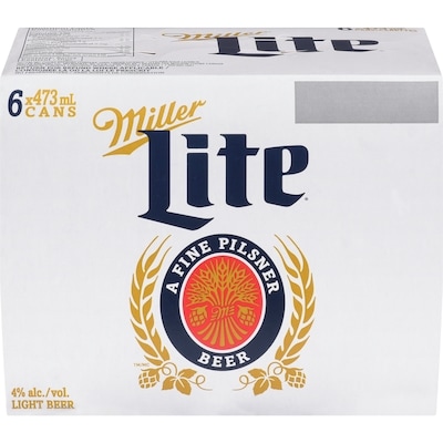 Miller Lite Beer (ID required at pick-up) 6x473.0 ml, $0.63/100ml