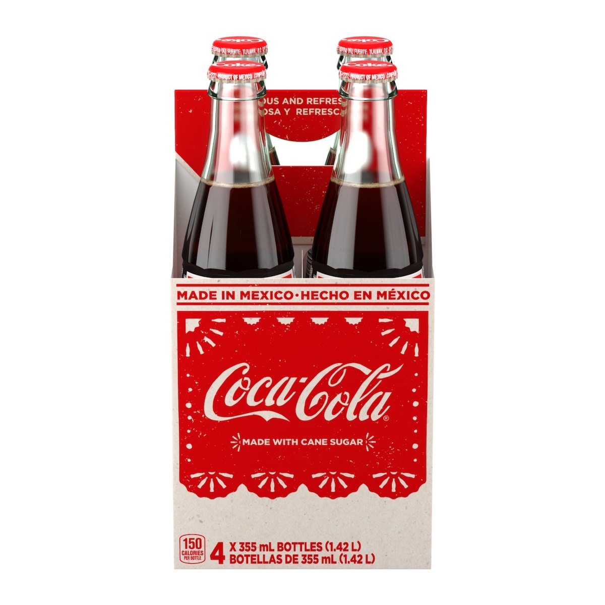 Coca-Cola Cola Mexican Glass Bottles 4x355.0 ml, $0.67/100ml