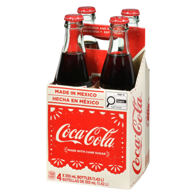 Coca-Cola Cola Mexican Glass Bottles - 4x355.0 ml | Fortinos