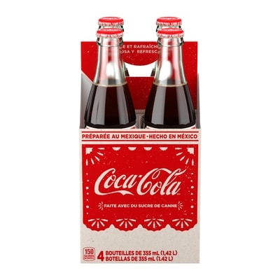 Coca-Cola Cola du Mexique Glass Bouteilles 4x355.0 ml, 0,55 $/100ml