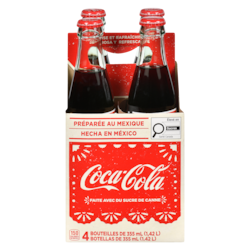 Coca-Cola Cola du Mexique Glass Bouteilles 4x355.0 ml, 0,63 $/100ml