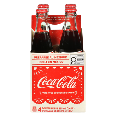 Coca-Cola Cola du Mexique Glass Bouteilles 4x355.0 ml, 0,63 $/100ml