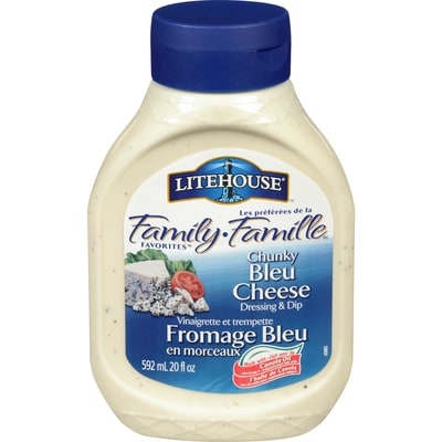 Litehouse Vinaigrette aux morceaux de fromage bleu, bouteille compressible 591 ml, 1,18 $/100ml