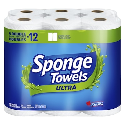 SpongeTowels Ultra Towels 2 Ply 6 Mega Rolls 6 ea, $4.17/1ea