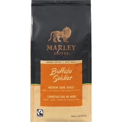 Marley Coffee Coffee, Buffalo Soldier Fair Trade, Ground  284 g, $4.57/100g