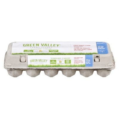 Green Valley Brown Eggs Free Range Farm Large 12 ea, $0.66/1ea