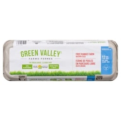 Green Valley Brown Eggs Free Range Farm Large - 12 ea | Dominion