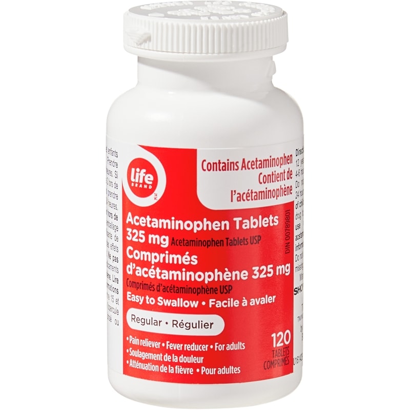 Regular Strength Acetaminophen 325 mg 120 Tablets
