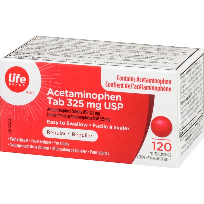 Regular Strength Acetaminophen 325 mg 120 Tablets
