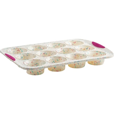 Trudeau Moule à 12 muffins structure silicone confetti