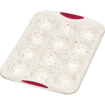 Trudeau Moule à 12 muffins structure silicone confetti