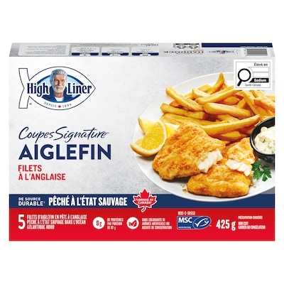 High Liner Coupes Signature Filets D’aiglefin En Pâte À L’anglaise 425 g, 3,29 $/100g