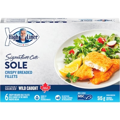High Liner Signature Cuts Crispy Breaded Sole Fillets 515 g, $3.88/100g