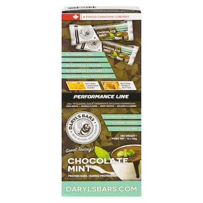 Daryl's Protein Bar Chocolate Mint 55 g, $5.07/100g