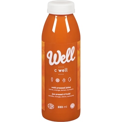 Well Cold Pressed Juice C Well   333 ml, $1.95/100ml