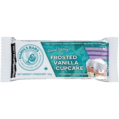 Daryl's Protein Bar Frosted Vanilla Cupcake 55 g, $5.07/100g