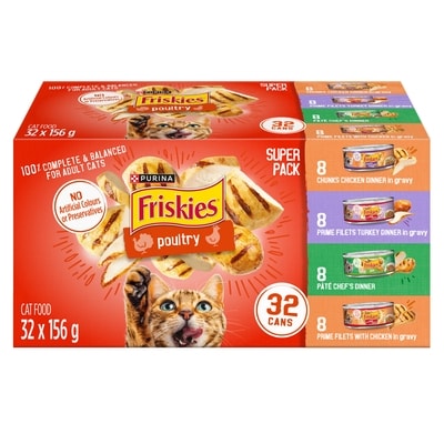 Purina Friskies Poultry Variety Pack, Wet Cat Food 4.99 kg, $0.62/100g