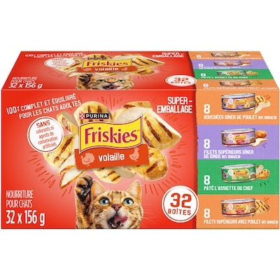 Purina (MD) Friskies(MD) Volaille Super-Emballage Nourriture pour Chats 32 x 156g 4.99 kg, 0,60 $/100g