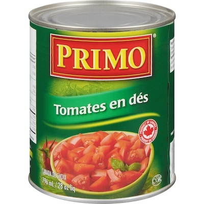 Primo Tomates italiennes en dés 796 ml, 0,25 $/100ml